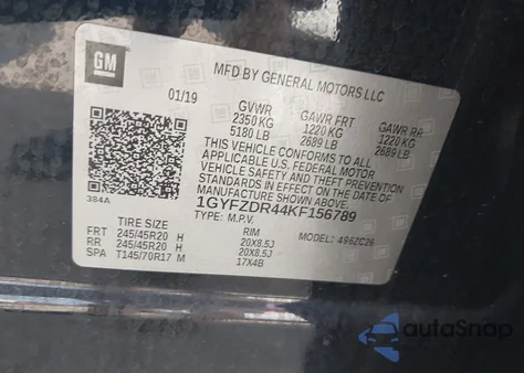 2019 Cadillac Xt4 Premium Luxury из США, поврежденный, VIN 1GYFZDR44KF156789